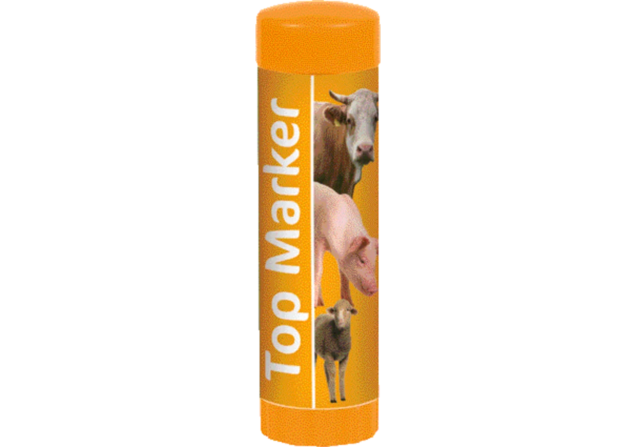 Viehzeichenstift 60 ml, Orange, 10 Stück Top Marker GartenShop24