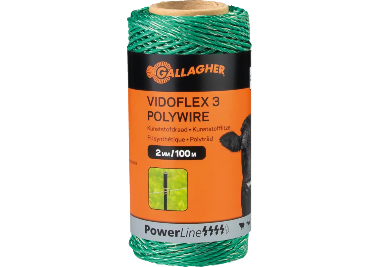 Cord PowerLine Vidoflex 3, L 100 m, Grün Gallagher 019335 Gallagher