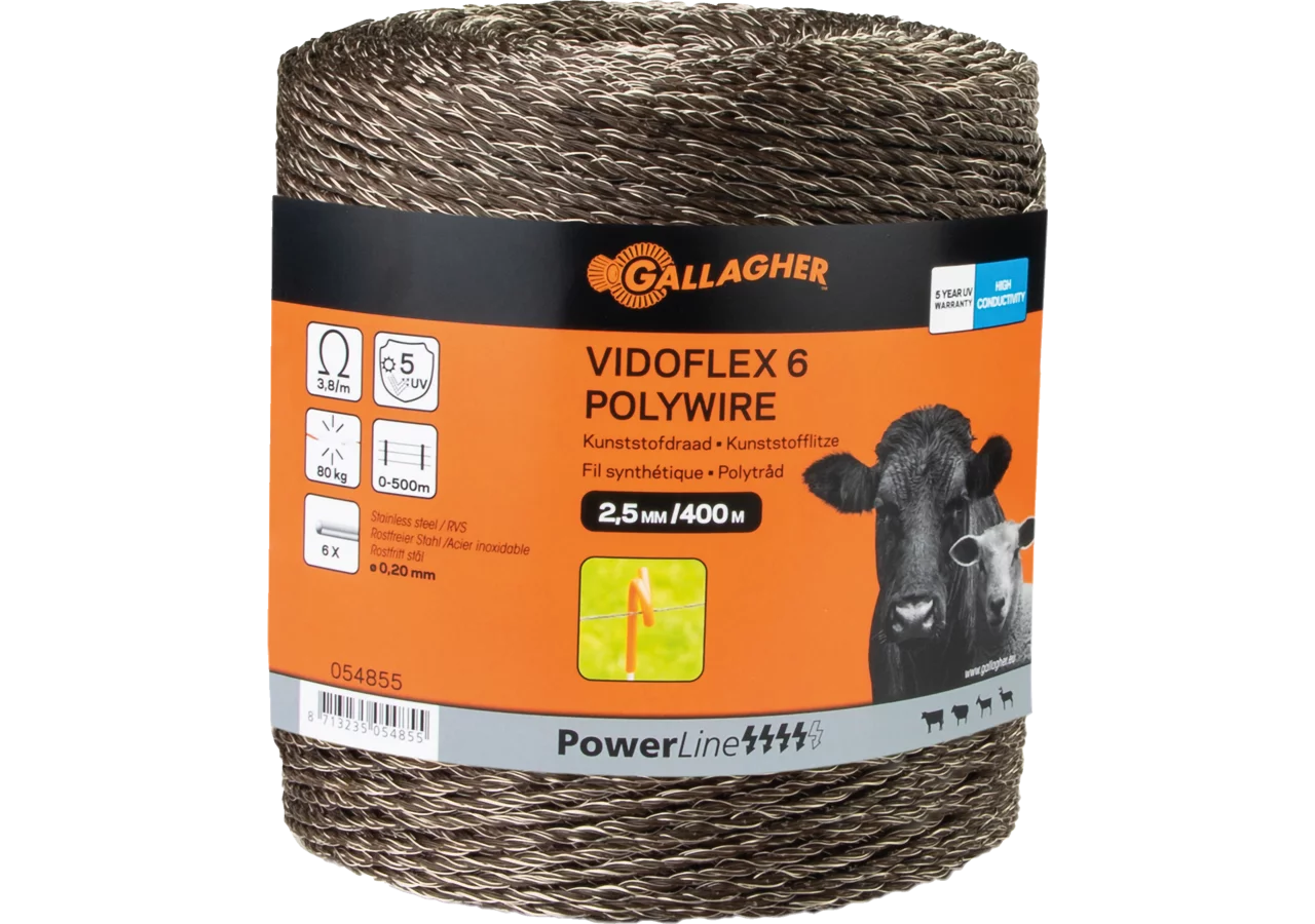 Cord PowerLine Vidoflex 6, L 400 m, Terra Gallagher 054855 Gallagher
