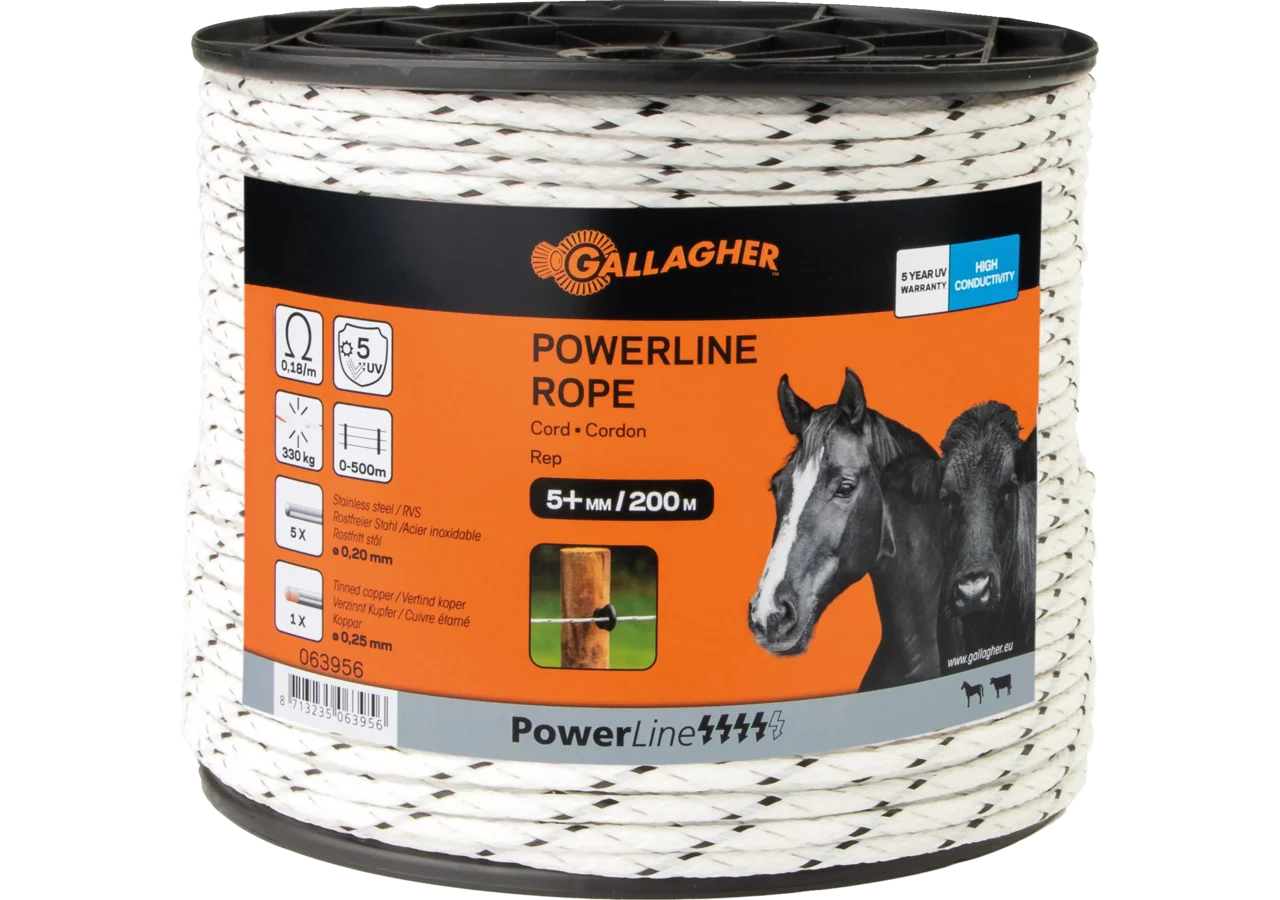 Cord PowerLine, L 200 m, Weiß Gallagher 063956 Gallagher
