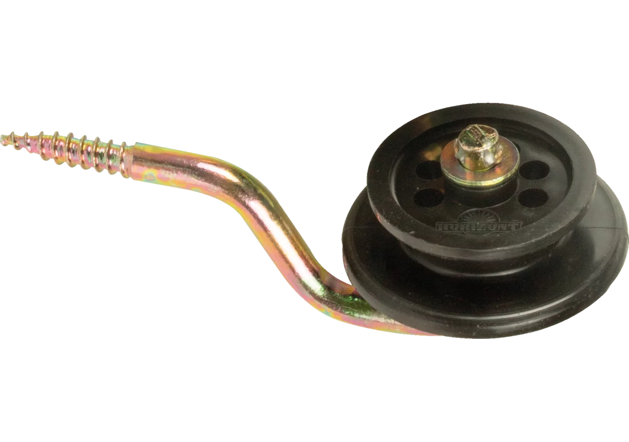 Seilisolator farmer corner plus, Schwarz, bis 8 mm, 5 Stück Horizont 10012C Horizont