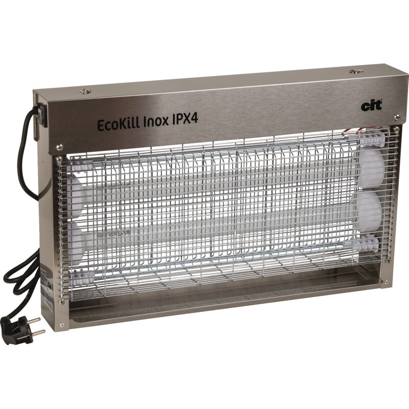 Fliegenvernichter 2 x 15 W, EcoKill Inox 2030 IPX4 GartenShop24 - Hochwertige Gartengeräte