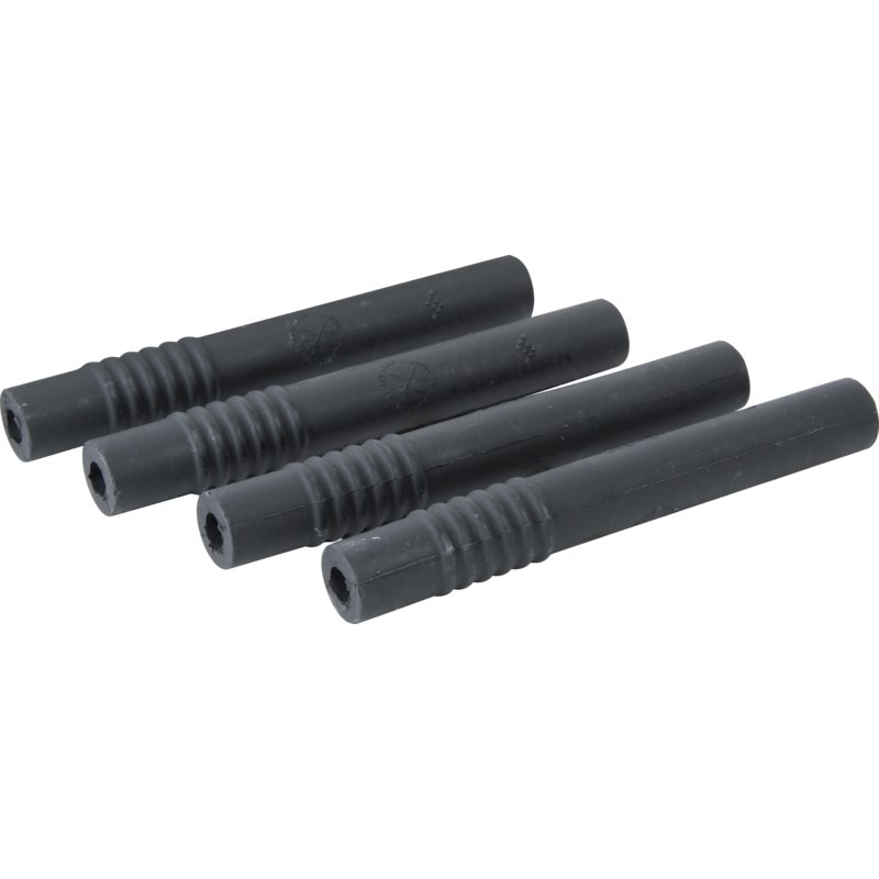 GEA Milchschlauch-Set Gummi ID 8,5/10 L 140 mm – 4 Stück schwarze Gummischläuche mit Rillen