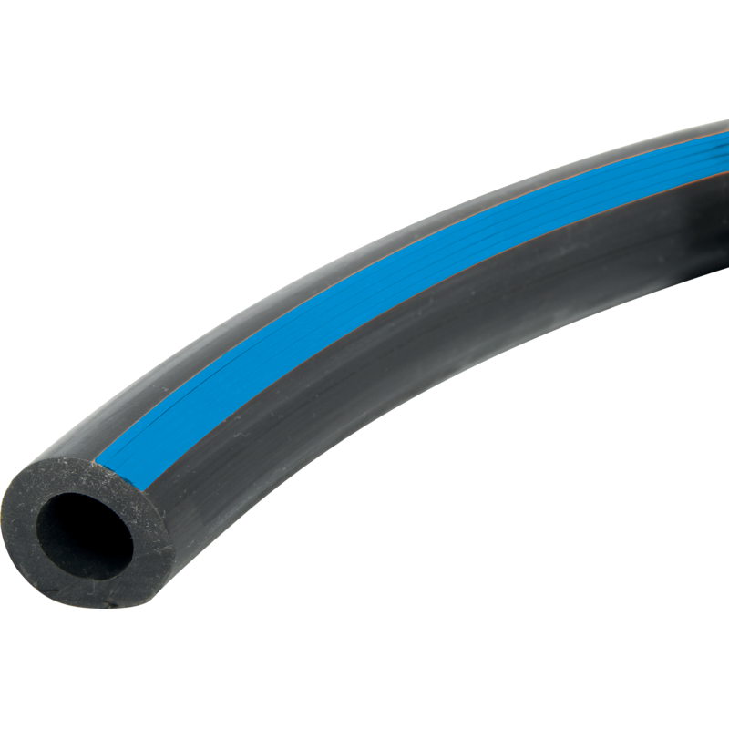 Milchschlauch Gummi blauer Streifen ID 16 mm, Rollenware 25 m, Außendurchmesser 28 mm