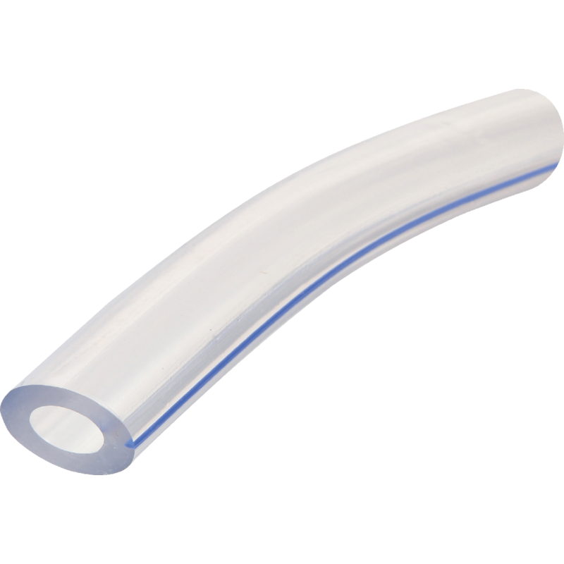 Milchschlauch PVC, transparent, ID 16 mm, Rollenware – Rolle mit 25 m SchlauchBlauer Streifen GartenShop24 - Hochwertige Gartengeräte