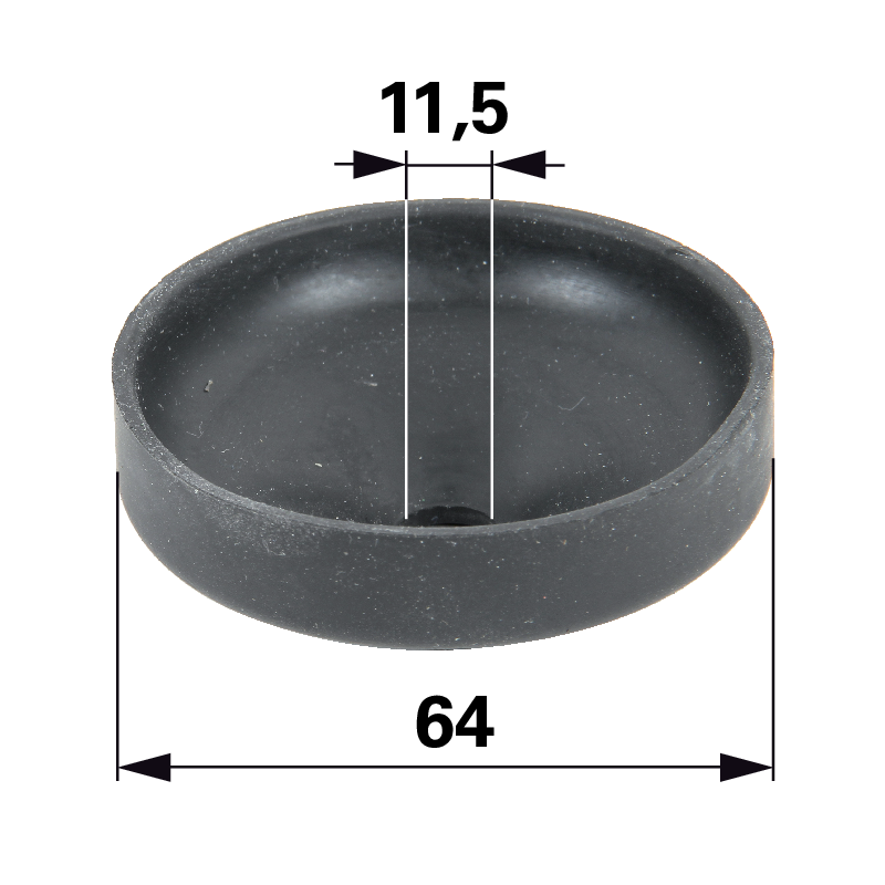 DeLaval Spülteller Gummi AD 64 mm – Original-Ersatzteil zu Spülfinger