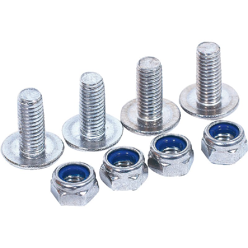 Linsenkopfschraube M5 x 12 mm mit Sicherungsmutter, 50 Stück Edelstahl DIN 985