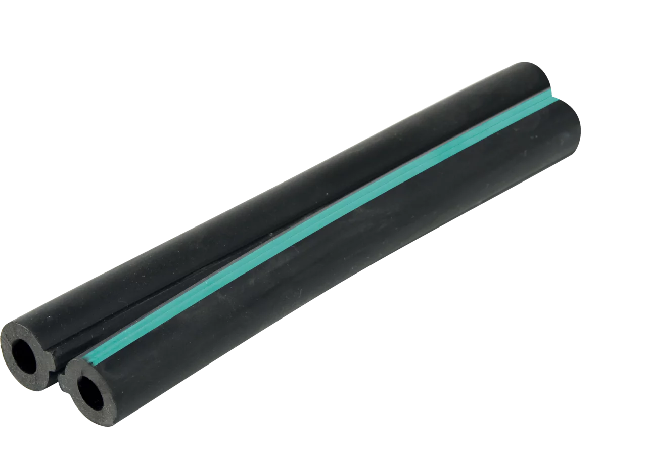 Doppelpulsschlauch Gummi, AD 13 x ID 7 mm, grüner Streifen, Meterware GartenShop24