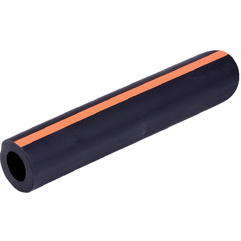 Milchschlauch Gummi, oranger Streifen, ID 13,5 mm, Rollenware, 25 m – Rolle mit 25 m Schlauch GartenShop24 - Hochwertige Gartengeräte