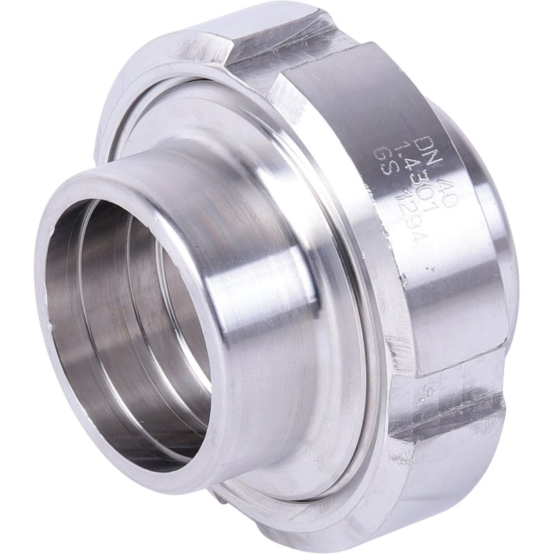 Walzkupplung DN40 Edelstahl Rohr AD 40 mm – Ansicht von vorne