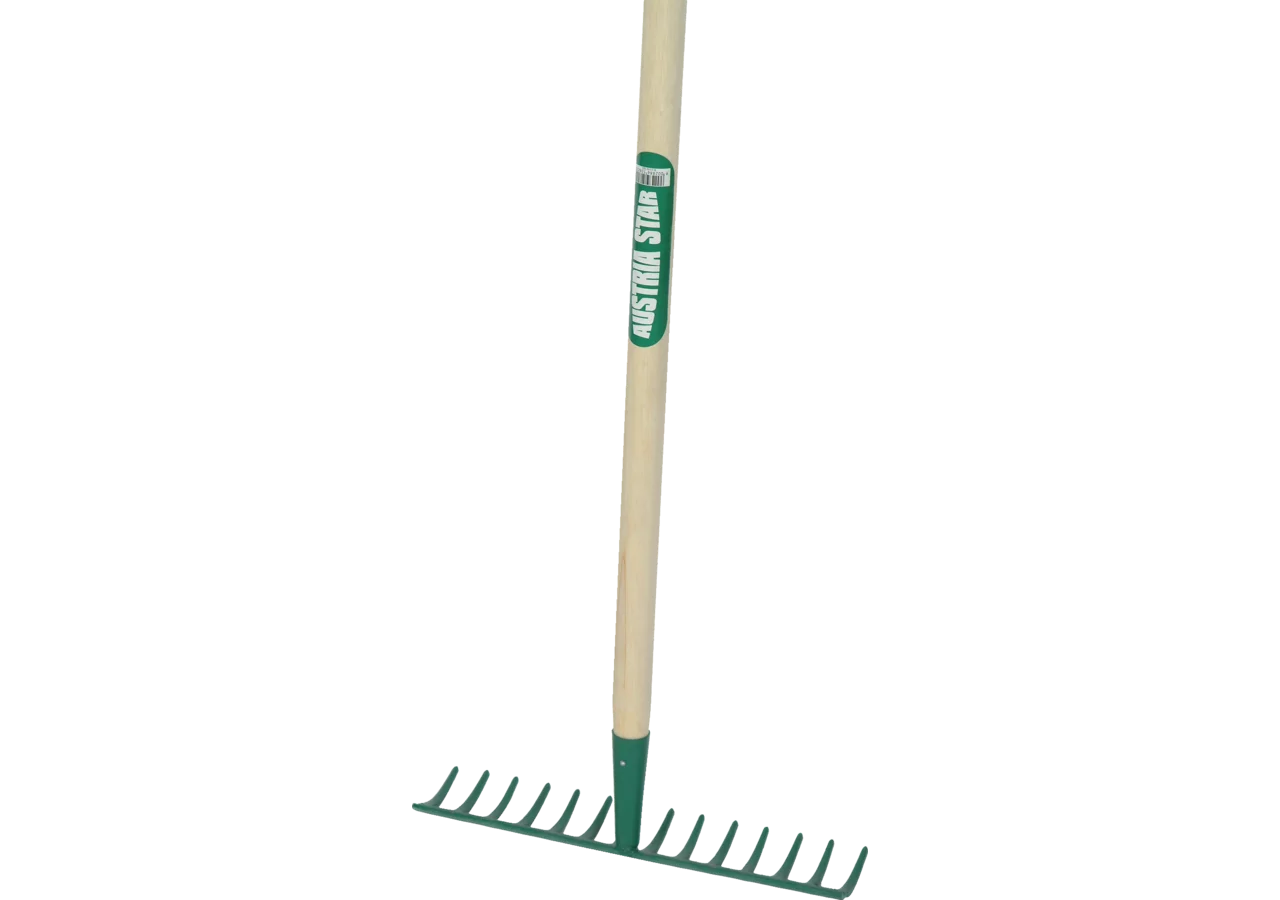 Gartenrechen Austria Star, mit 150 cm Holzstiel, B 35 cm, 14 Zinken Offner Offner