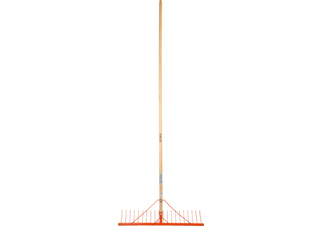 Heurechen Stahl, mit 200 cm Stiel, B 71 cm, 20 Zinken Offner Offner