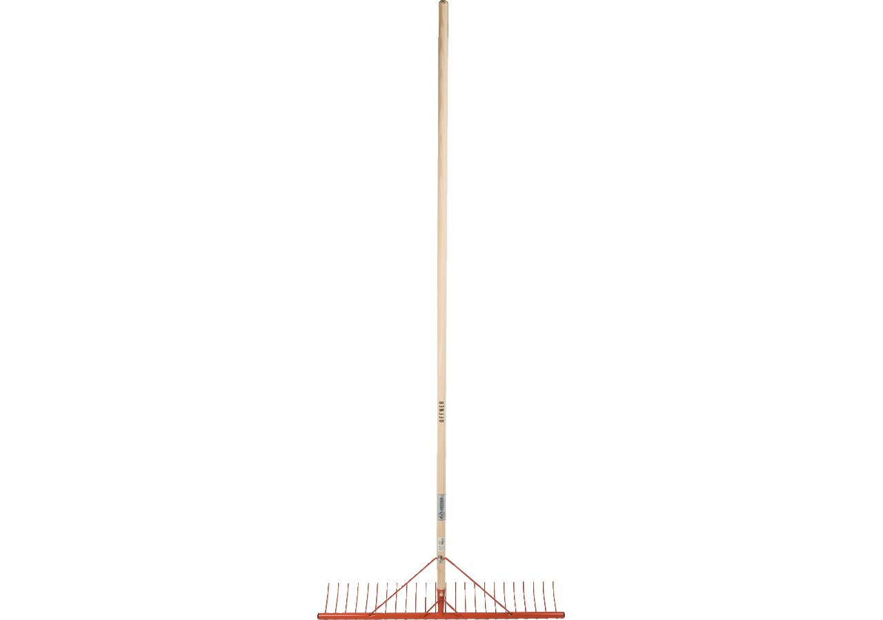 Heurechen Stahl, mit 200 cm Stiel, B 85 cm, 24 Zinken Offner Offner