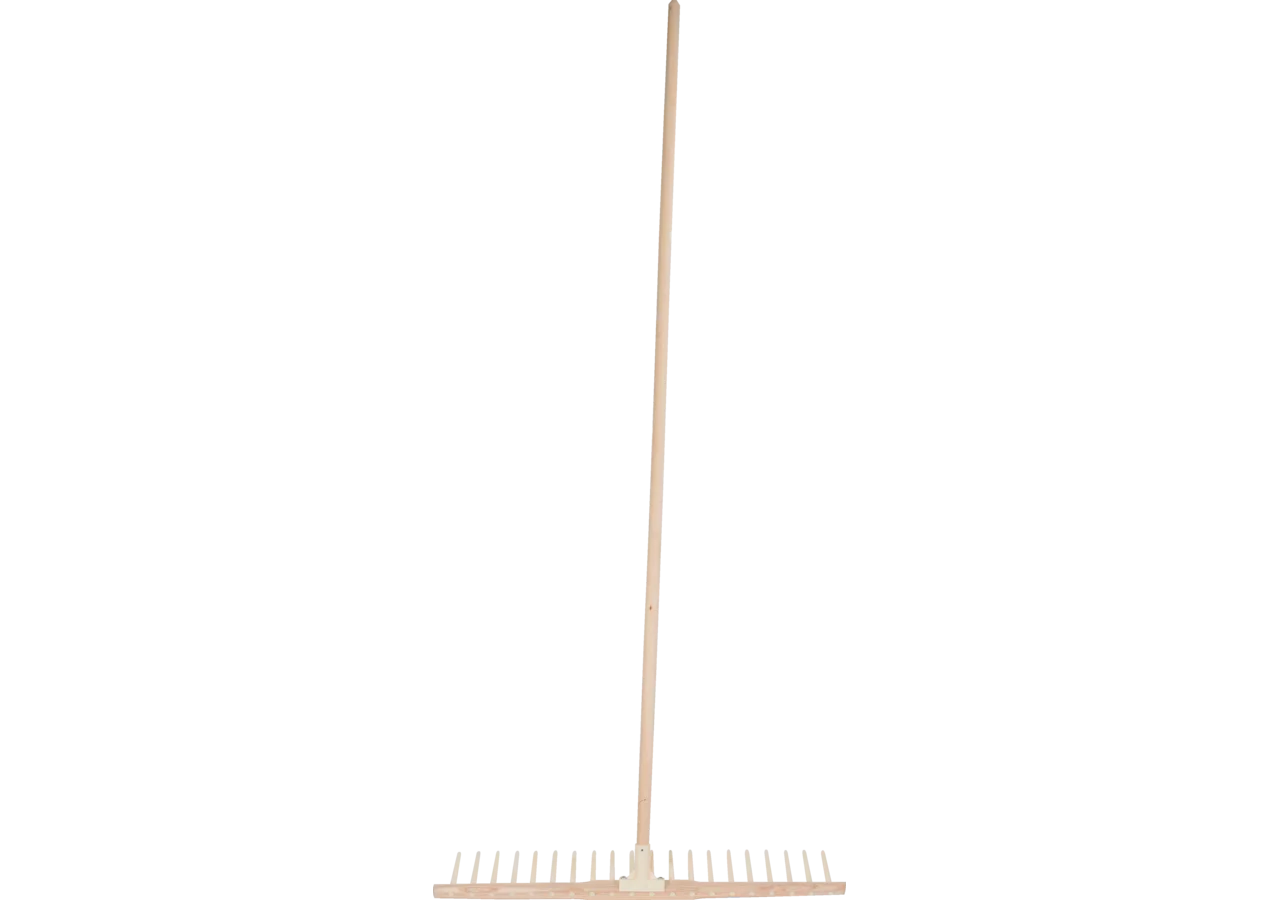 Holzrechen steil, mit Lindenstiel, 20 PVC-Zähne, 82 cm GartenShop24