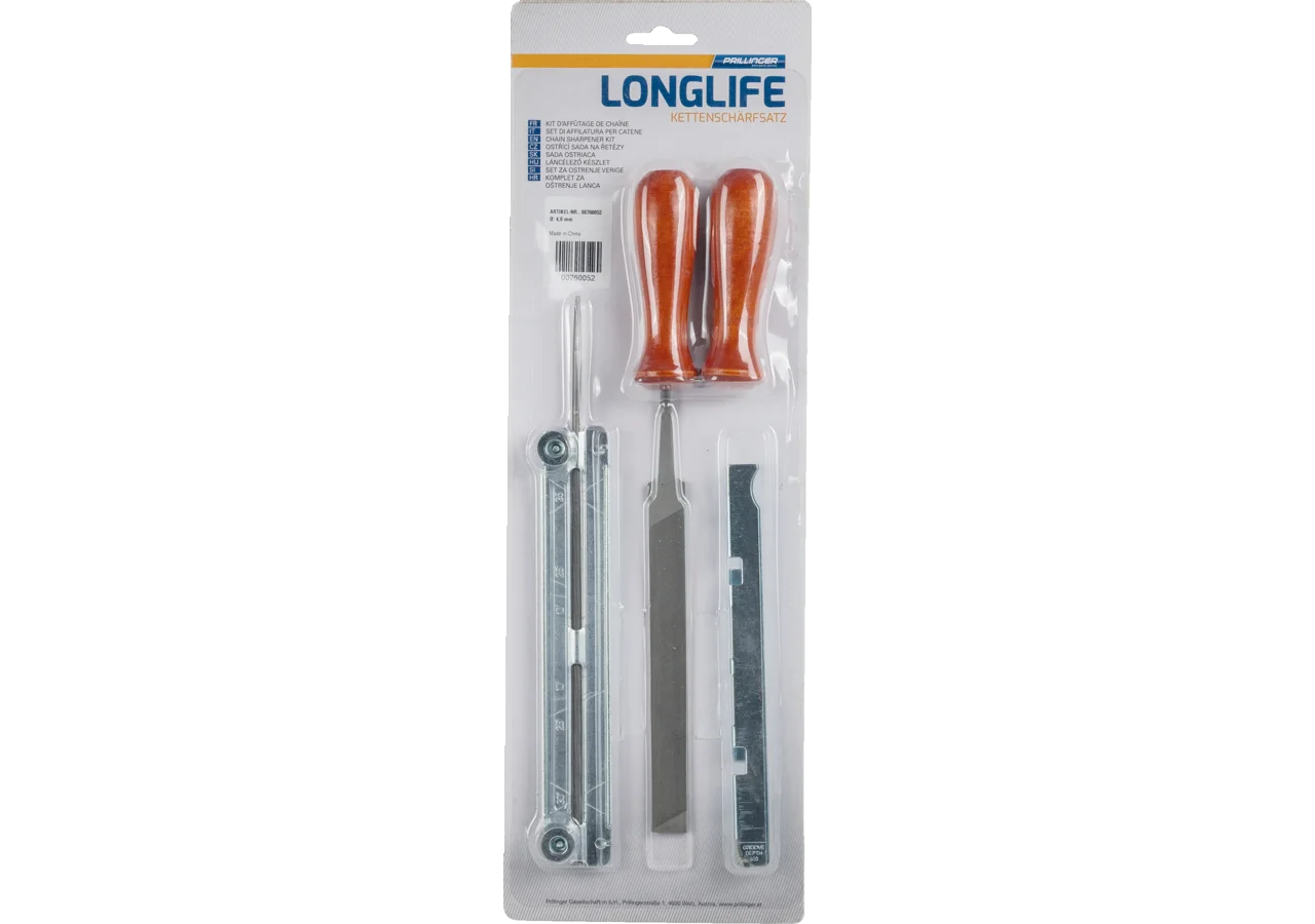 Kettenschärfsatz Longlife mit Rundfeile AD 4,0 mm Prillinger Longlife