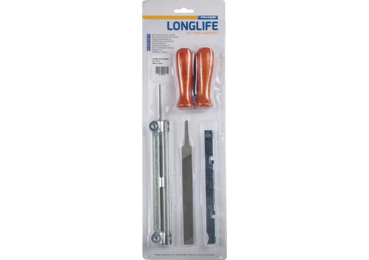 Kettenschärfsatz Longlife mit Rundfeile AD 5,5 mm Prillinger Longlife