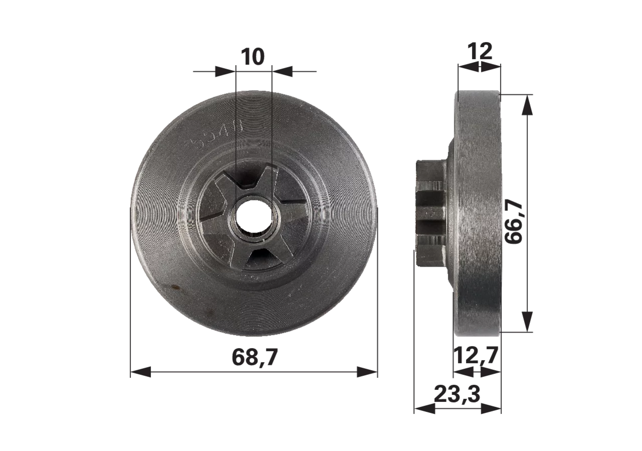 Spurkettenrad Longlife T 3/8 Zoll, 6 Zähne, LP passend zu Stihl MSA160C Prillinger Longlife