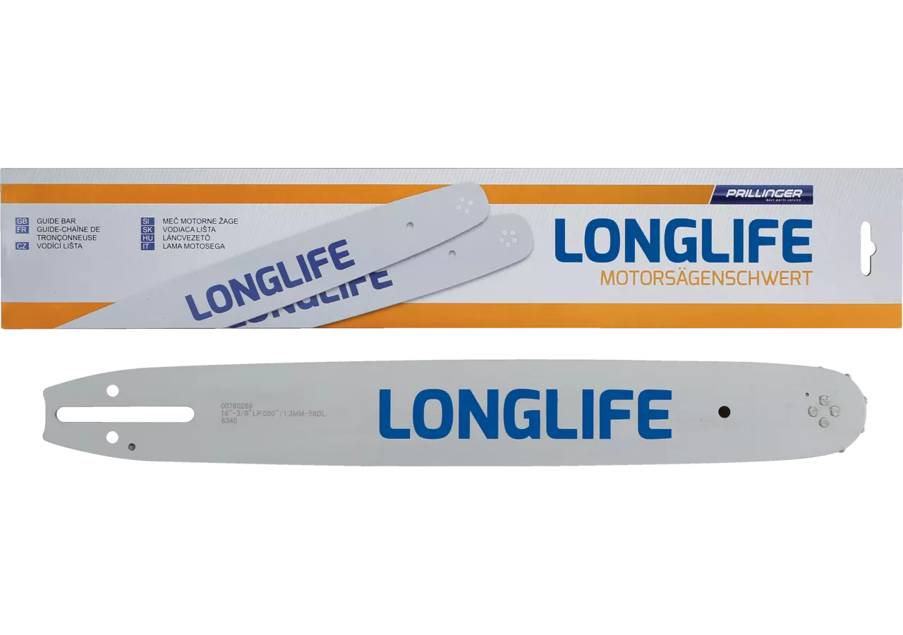 Motorsägenschwert Longlife L 40 cm, T 3/8 Zoll, S 1,3 mm, Anschluss PO/A041 Prillinger Longlife