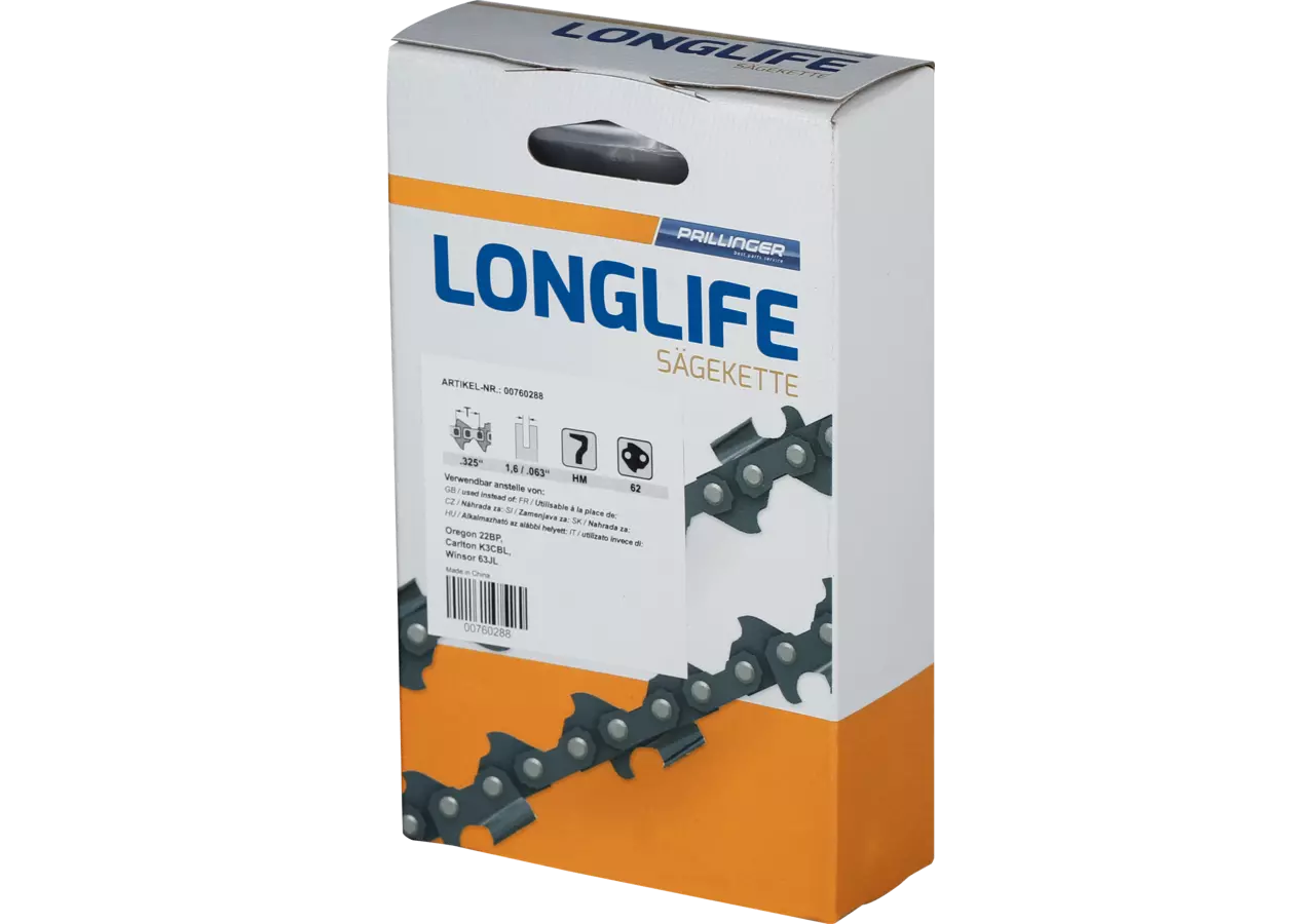 Sägekette Longlife T .325 Zoll, HM, S 1,6 mm, 63E Prillinger Longlife