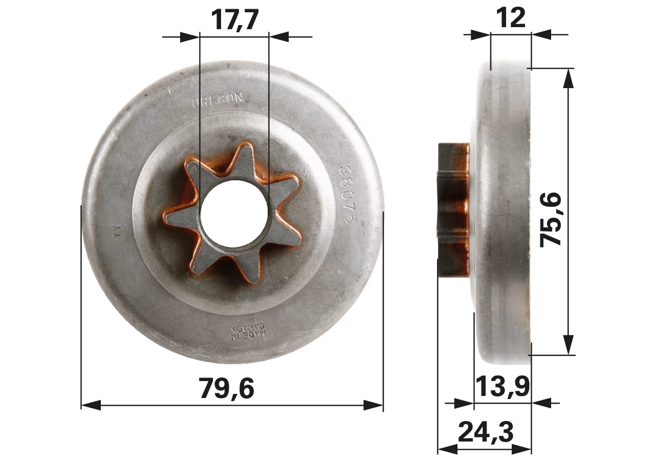 Spurkettenrad-Longlife – passend für 38075X, 3/8'', 7Z Prillinger Longlife