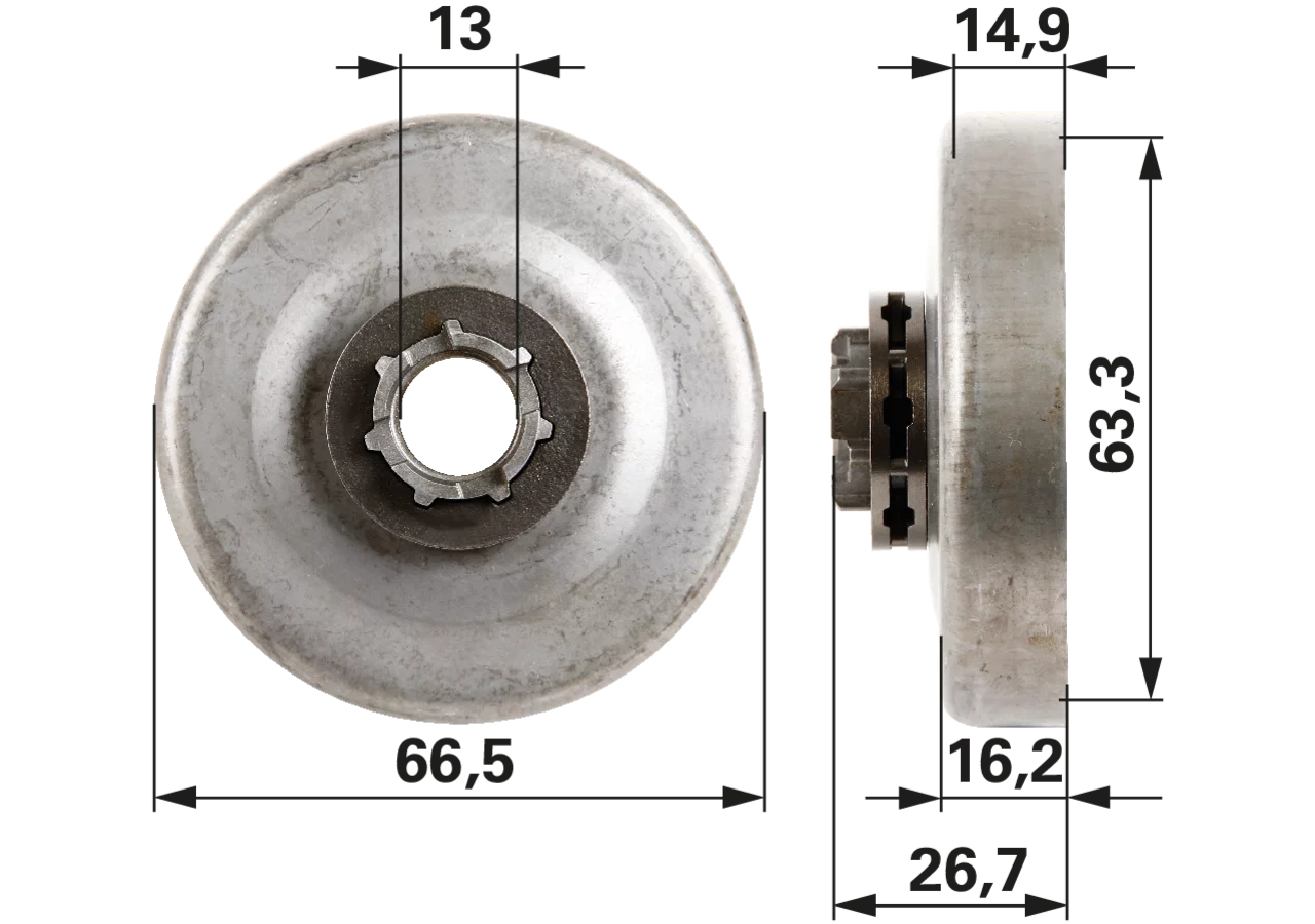 Ringkettenrad Longlife T .325 Zoll, 7 Zähne, SM7 – passend für Oregon 41726X Prillinger Longlife