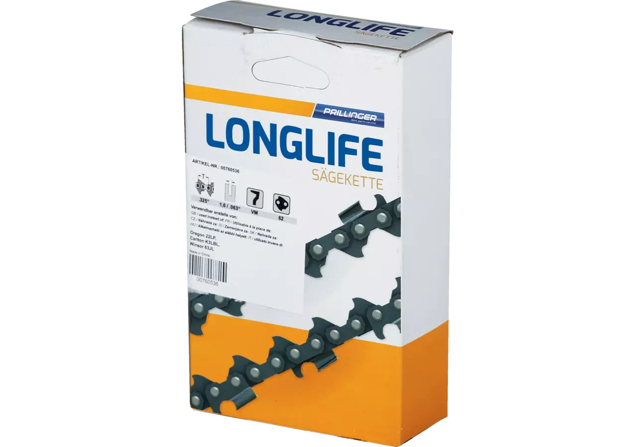 Sägekette Longlife T .325 Zoll, VM, S 1,6 mm, 63E Prillinger Longlife