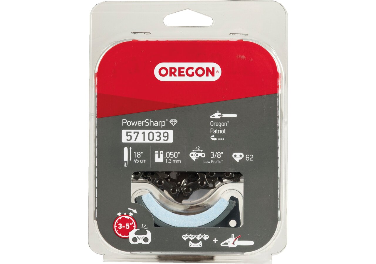 Sägekette Powersharp T 3/8 Zoll, 1,3 mm, 62E Oregon