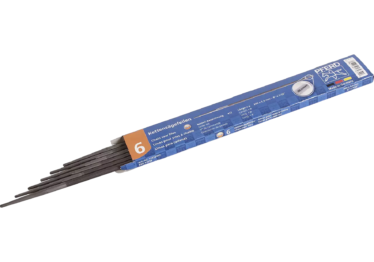 Rundfeile L 200 mm, AD 5,5 mm, im Karton, 6 Stück von Pferd Pferd