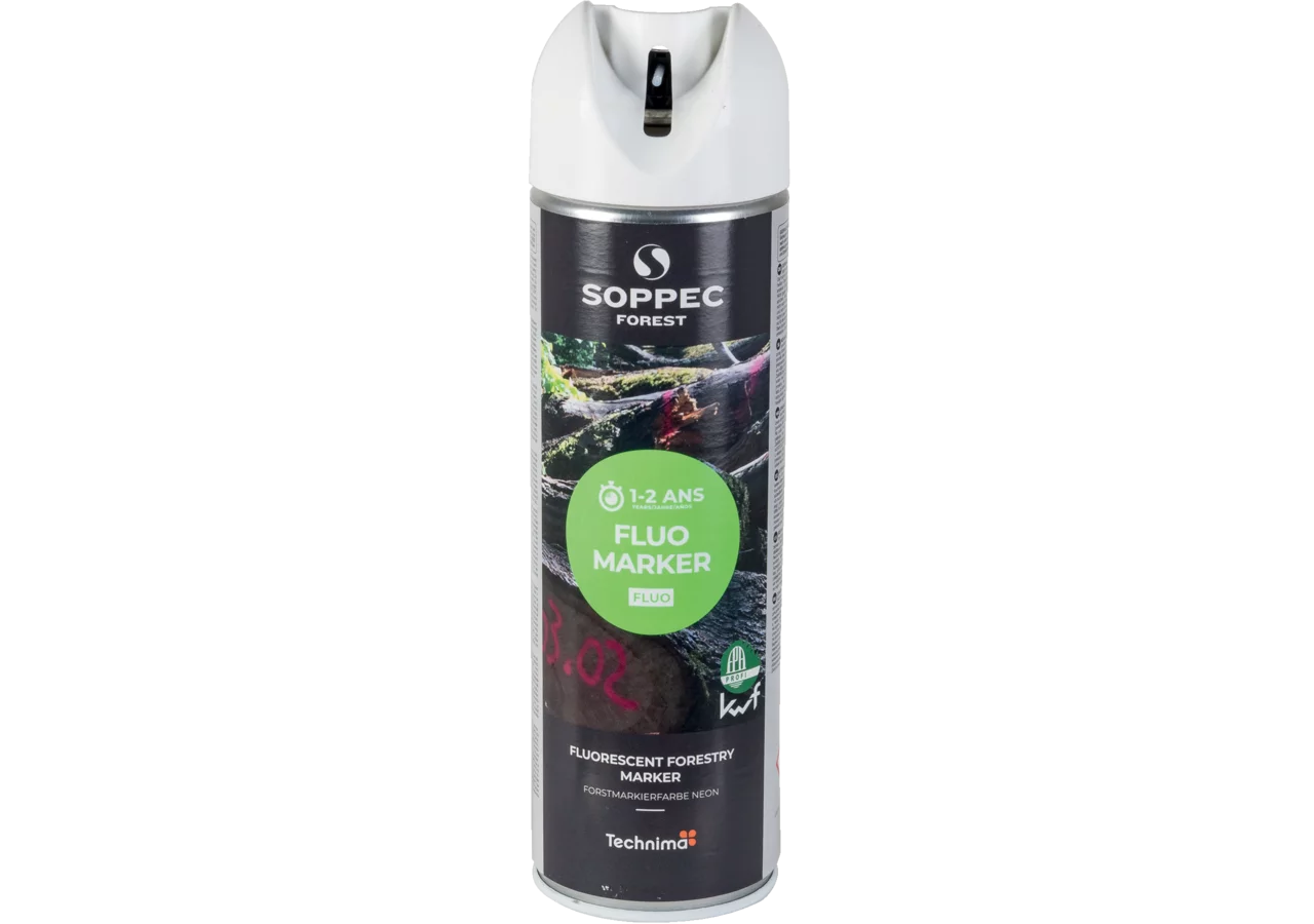 Forstmarkierspray Fluo Marker, Weiß, Inhalt 500 ml von Soppec GartenShop24