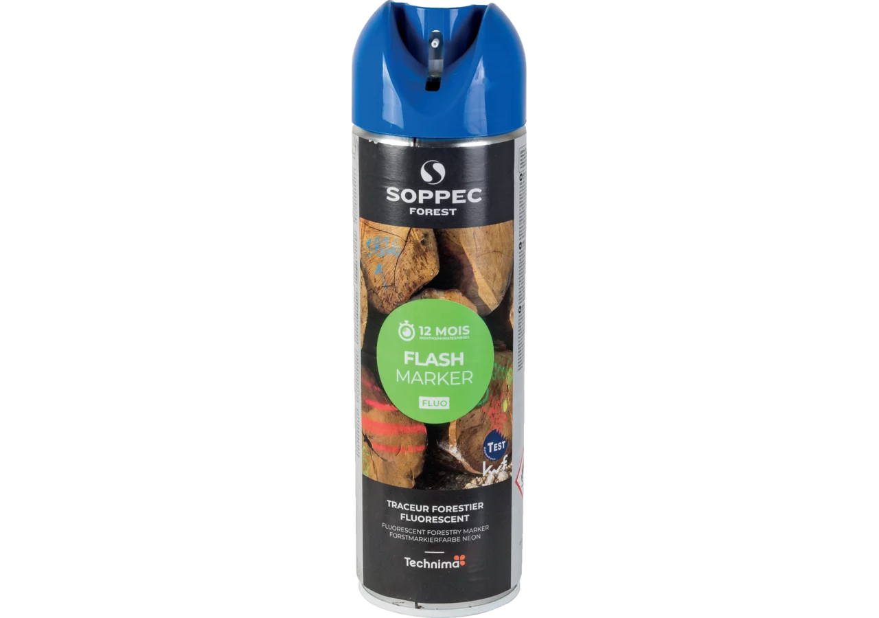 Forstmarkierspray Flash Marker, Blau, Inhalt 500 ml von Soppec GartenShop24