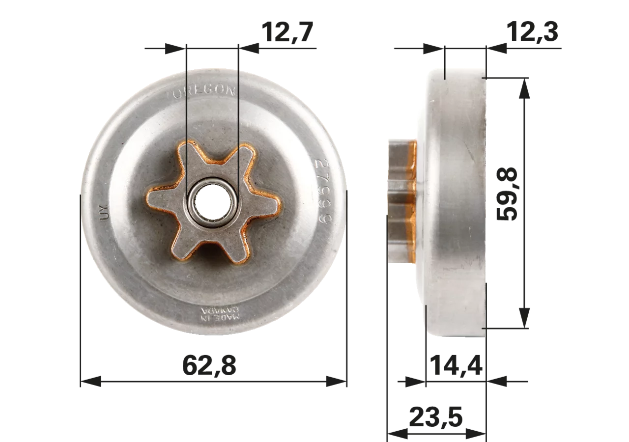 Spurkettenrad T 3/8 Zoll, 6 Zähne – passend für Oregon 27999 GartenShop24