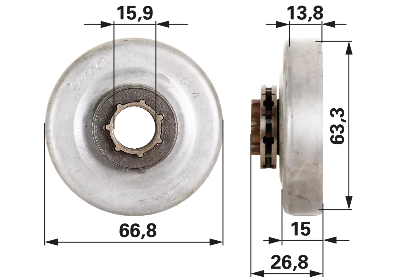 Ringkettenrad T .325 Zoll, 7 Zähne, PM – passend für Oregon 35641X GartenShop24