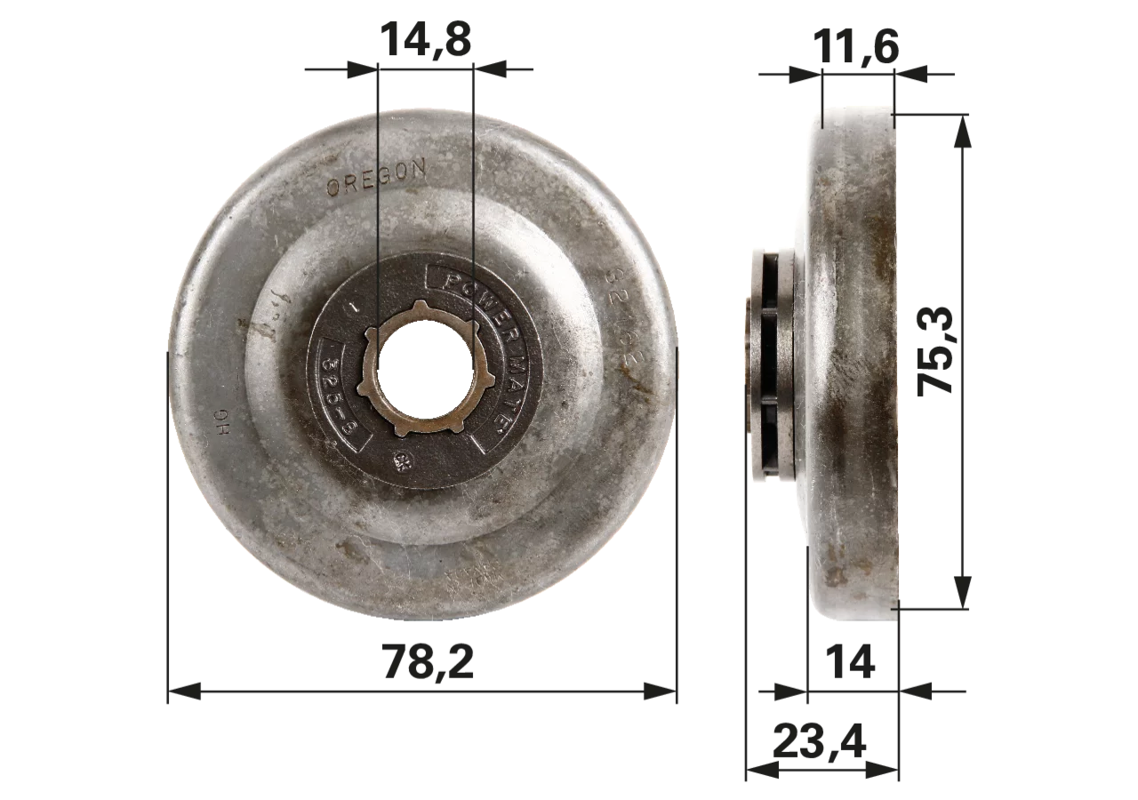 Ringkettenrad T .325 Zoll, 8 Zähne – passend für Oregon 32162X GartenShop24