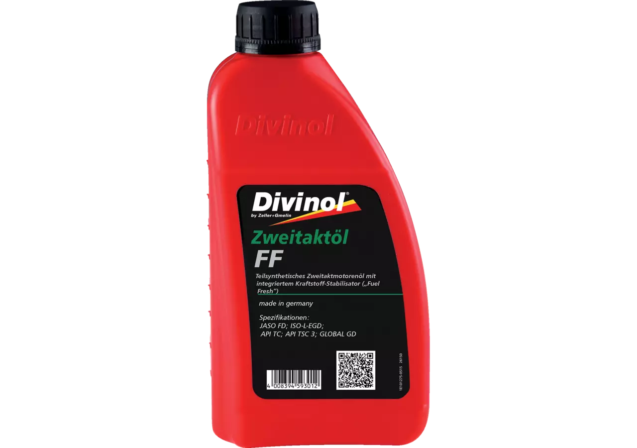 Divinol Zweitaktöl teilsynthetisch 1 Liter – mit Kraftstoffstabilisator, Mischverhältnis 1:50 GartenShop24 - Hochwertige Gartengeräte