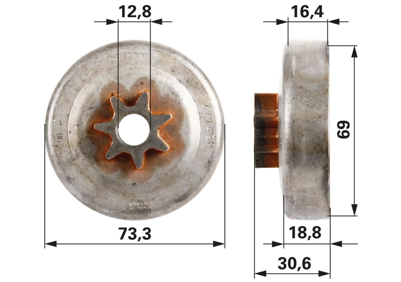 Spurkettenrad T .325 Zoll, 7 Zähne – passend für Oregon 111435X GartenShop24