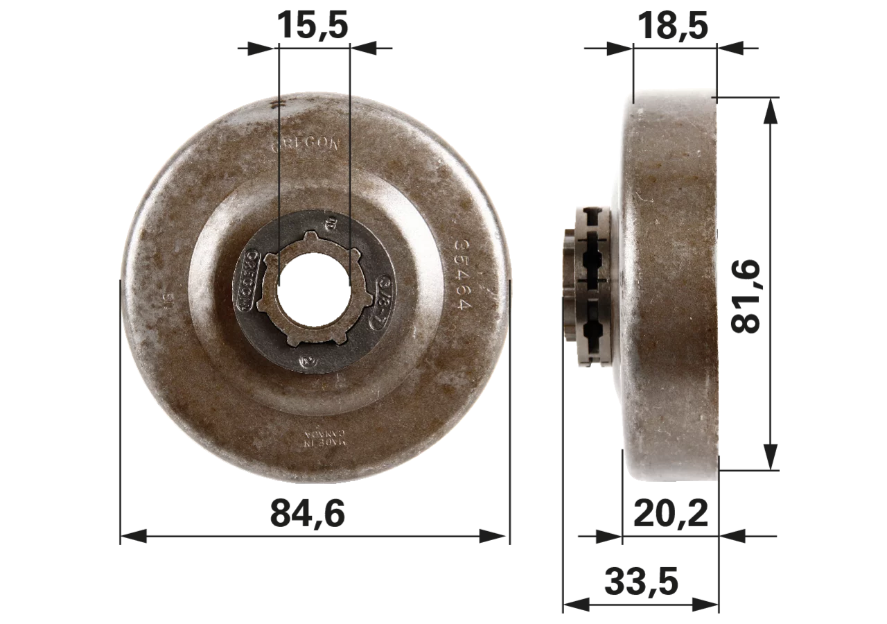 Ringkettenrad T 3/8 Zoll, 7 Zähne – passend für Oregon 35464X GartenShop24