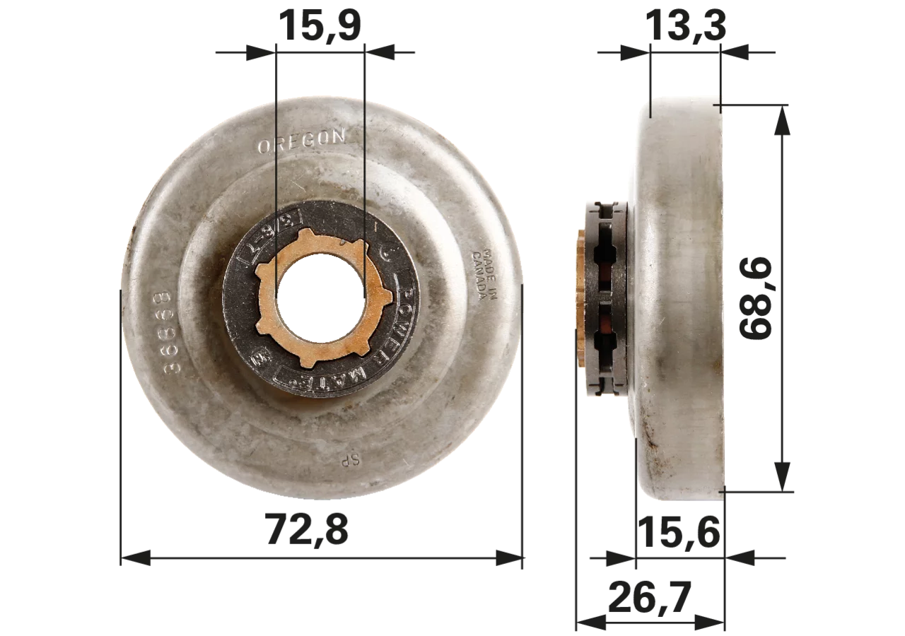 Ringkettenrad T 3/8 Zoll, 7 Zähne – passend für Oregon 36868X GartenShop24