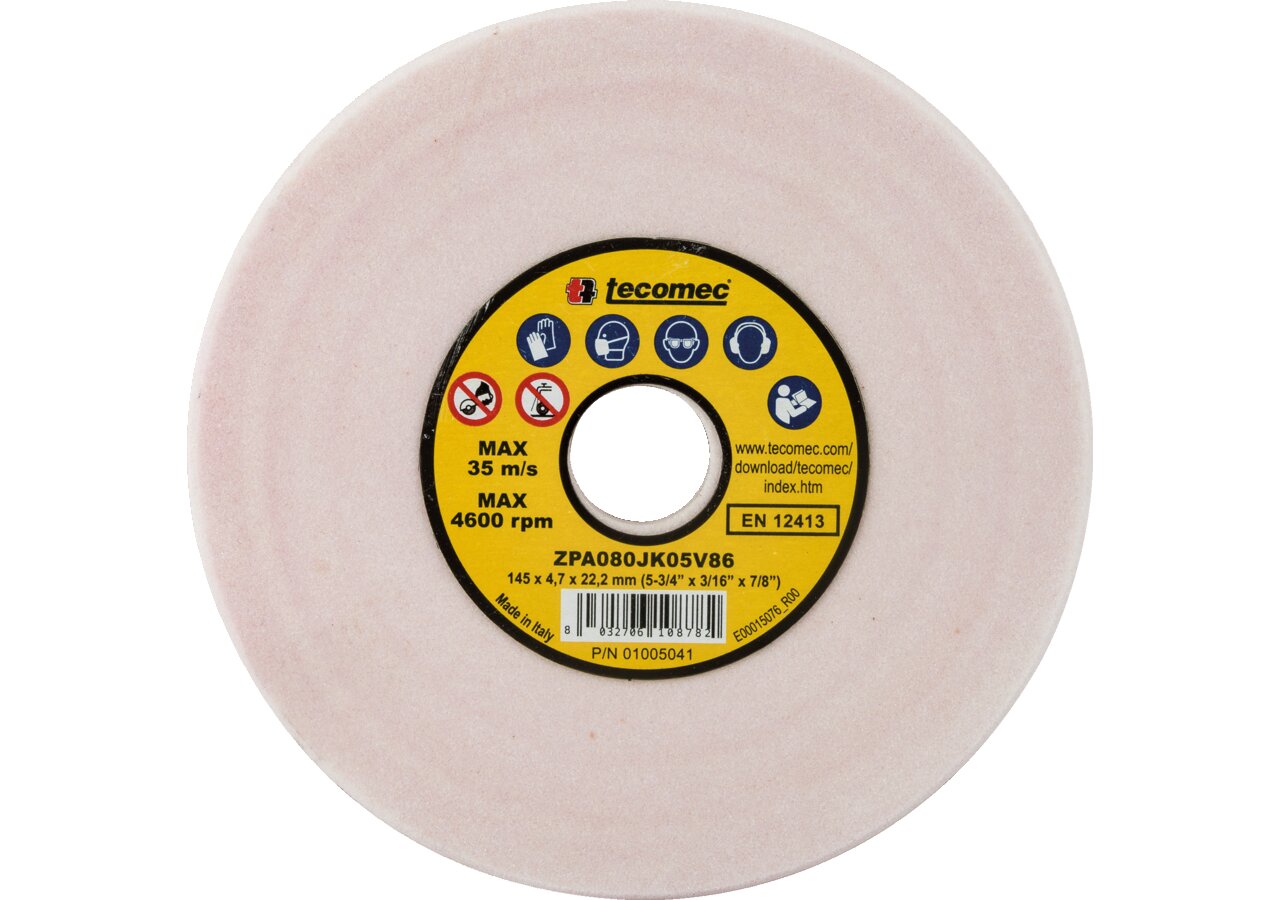 Schleifscheibe Tecomec AD 145 mm x ID 22,2 mm x B 4,7 mm T. 3/8 Zoll Tecomec