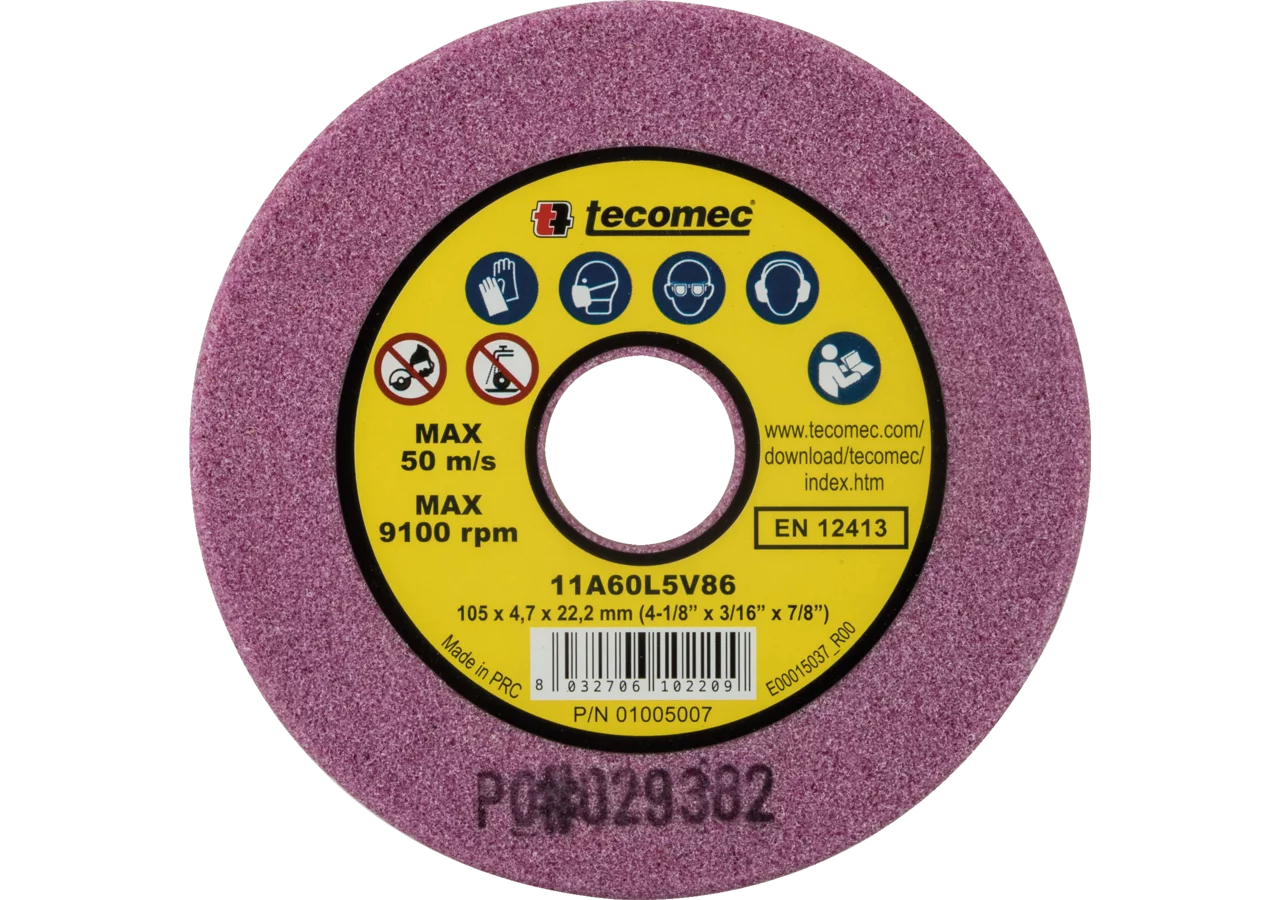 Schleifscheibe AD 105 mm, ID 22,2 mm, B 4,7 mm Ultra Slim Tecomec