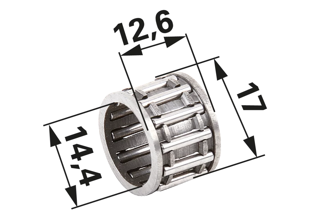 Nadellager AD 17 mm, ID 14,4 mm, B 12,6 mm GartenShop24