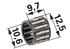 Nadellager AD 12,5 mm, ID 10,6 mm, B 9,7 mm GartenShop24