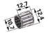 Nadellager AD 12,4 mm, ID 10,7 mm, B 12,7 mm GartenShop24