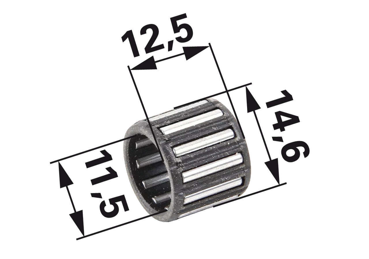 Nadellager AD 14,6 mm, ID 11,5 mm, B 12,5 mm GartenShop24