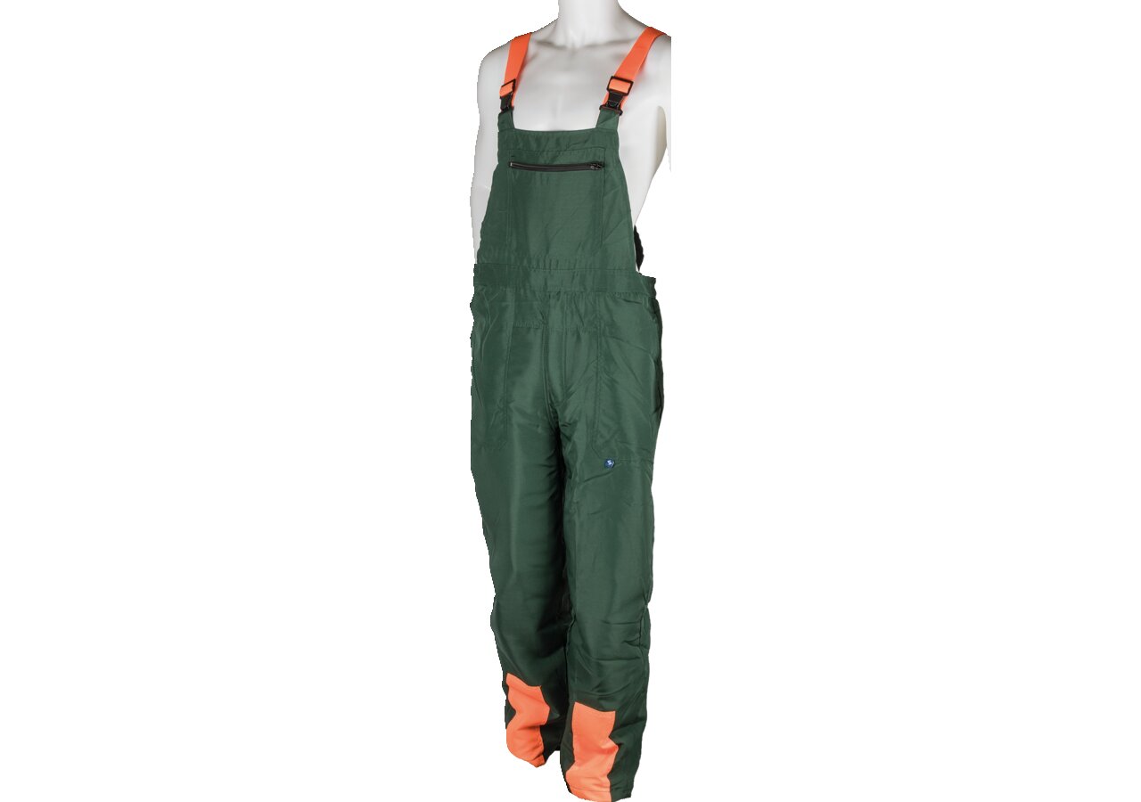 Schnittschutzlatzhose Basic, Grün-Orange, Größe L GartenShop24