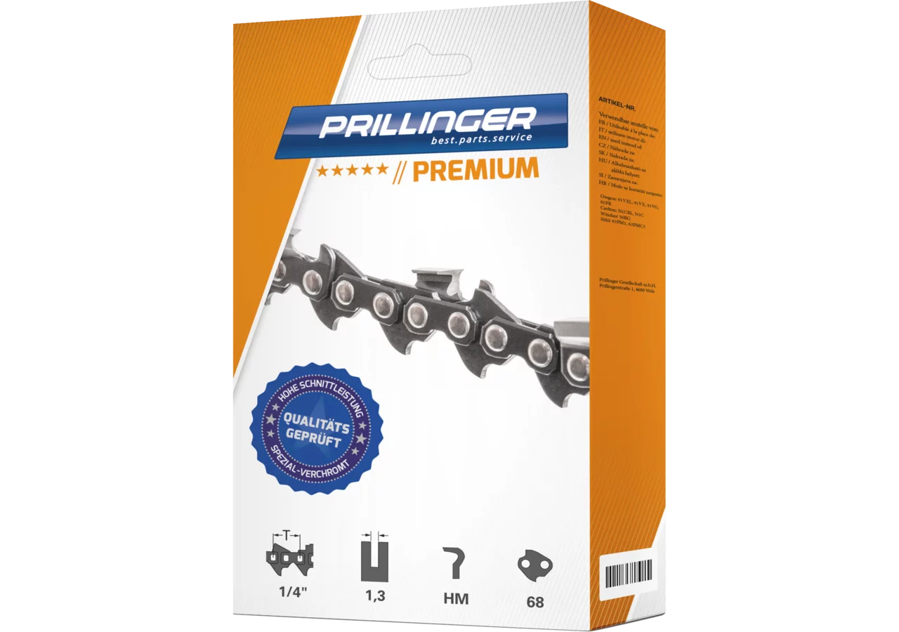 Sägekette Premium T 1/4 Zoll, HM, S 1,3 mm, 68E Prillinger Premium