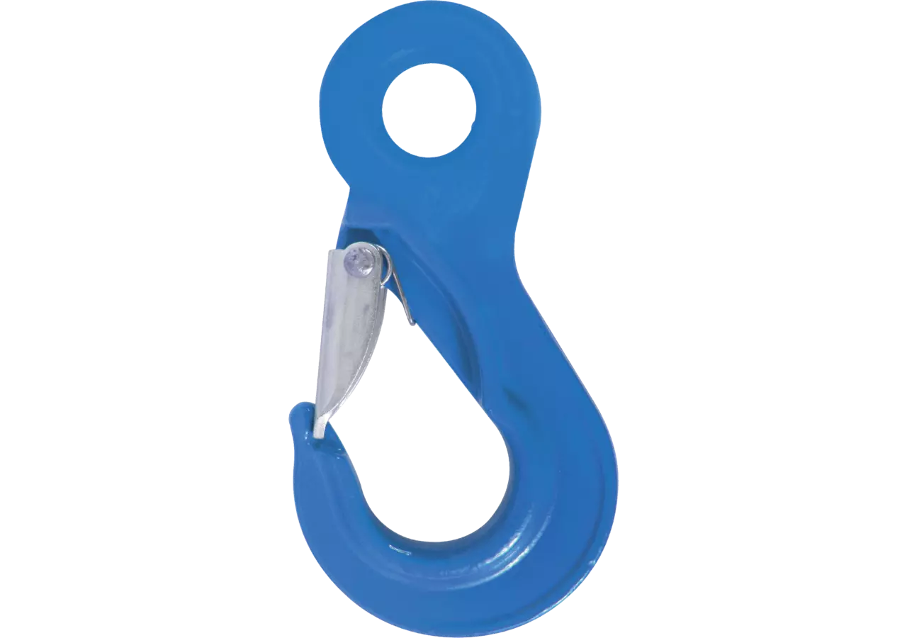 Lasthaken für Kette 10 mm, Güte 100, Blau Mit Öse und stabiler Sperrklin GartenShop24