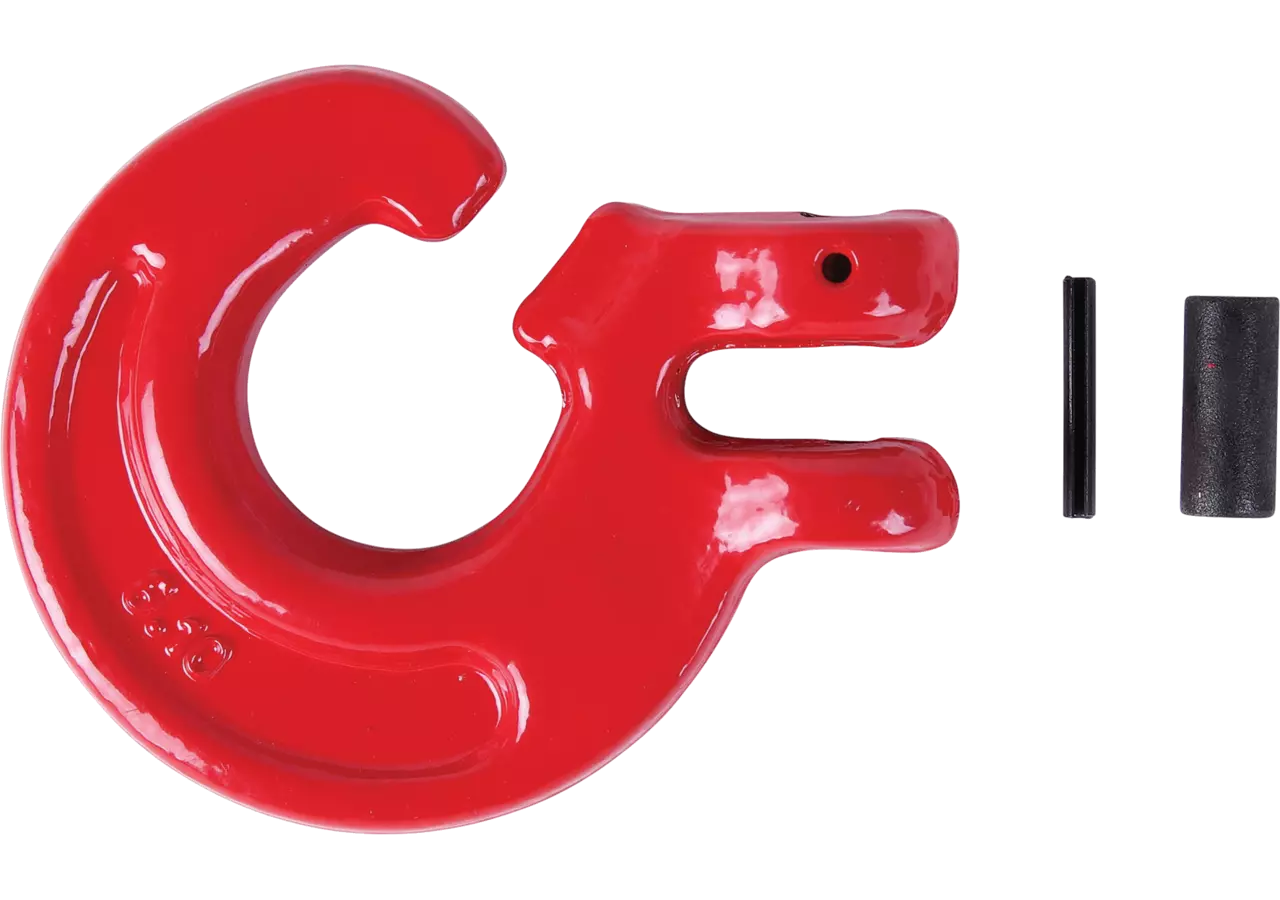 Schlitzringhaken für Kette 8 mm, Güte 80, Rot GartenShop24