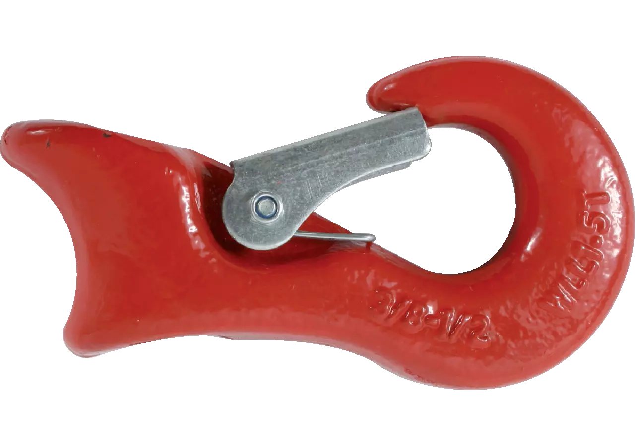 Seilgleithaken für Seil 9-13 mm, Güte 80, Rot, mit Sicherung GartenShop24