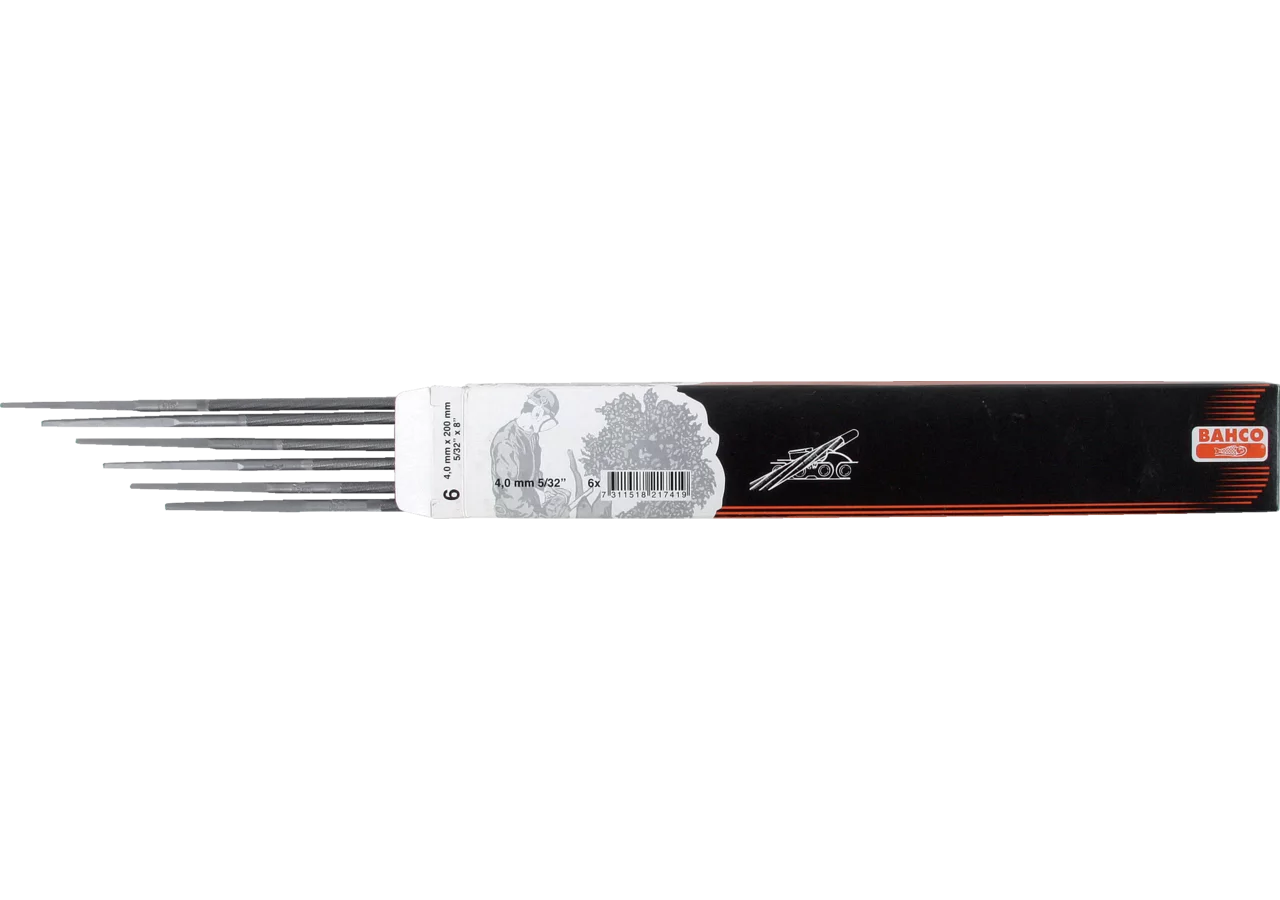 Rundfeile L 200 mm, AD 5,5 mm, 6 Stück im Karton, 6 Stück von Bahco Bahco
