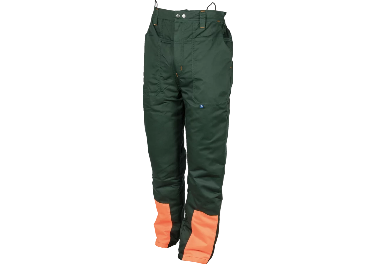 Schnittschutzhose Woodcreek Basic, Grün-Orange, Größe XL GartenShop24
